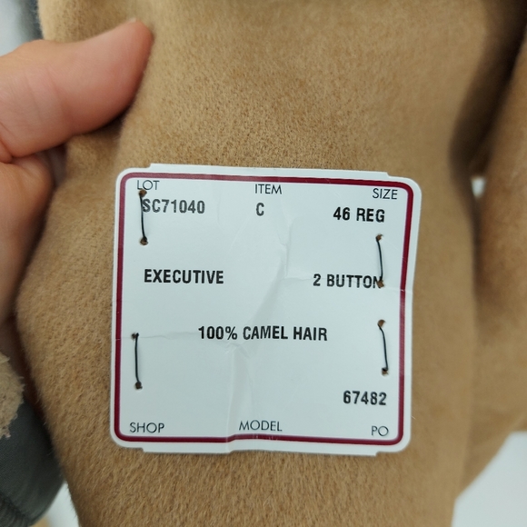 Jos A Banks Executive Collection Traditional Fit Camelhair Blazer - Picture 5 of 8